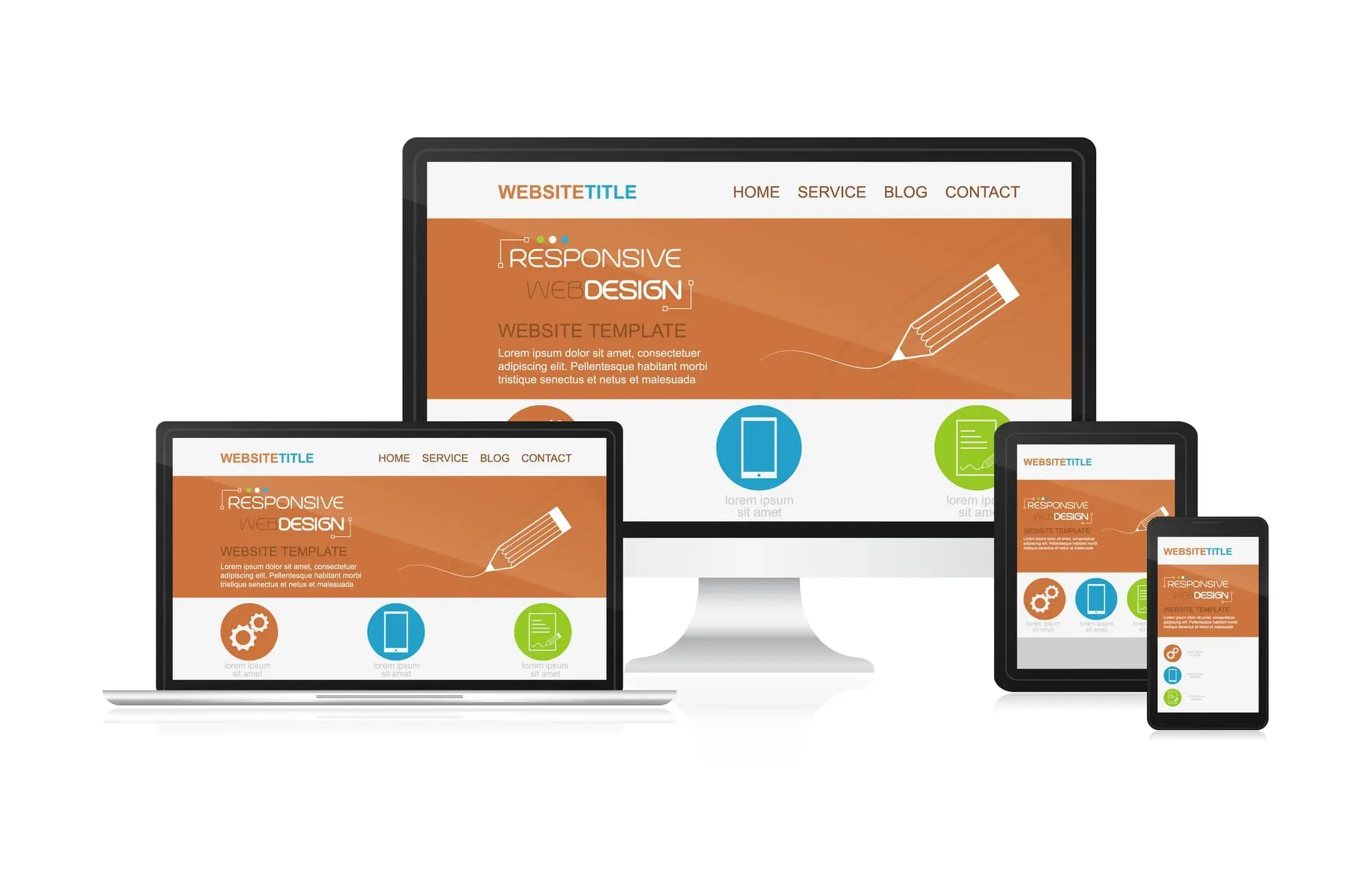 website responsive orange