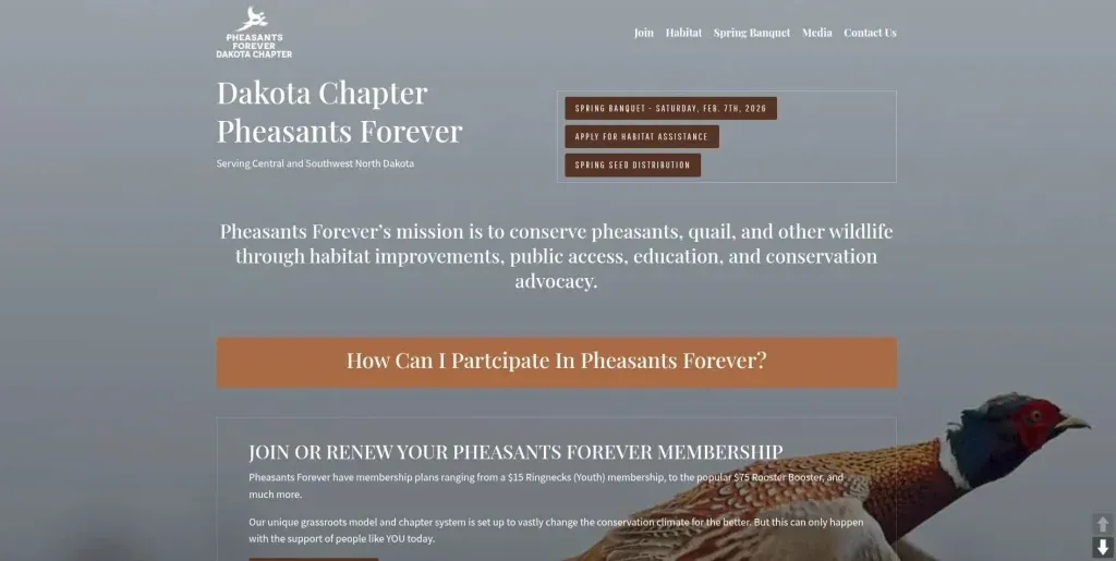 dakota pheasants forever chapter